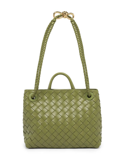 Bottega Veneta Small Andiamo Intrecciato Leather Top-Handle Bag