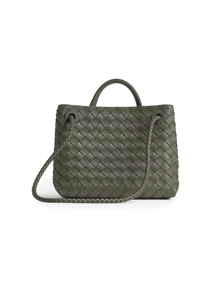 Bottega Veneta Small Andiamo Intrecciato Leather Top-Handle Bag