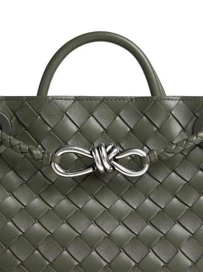 Bottega Veneta Small Andiamo Intrecciato Leather Top-Handle Bag