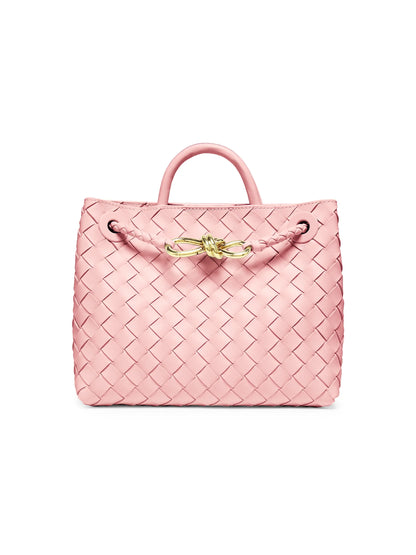 Bottega Veneta Small Andiamo Intrecciato Leather Top-Handle Bag