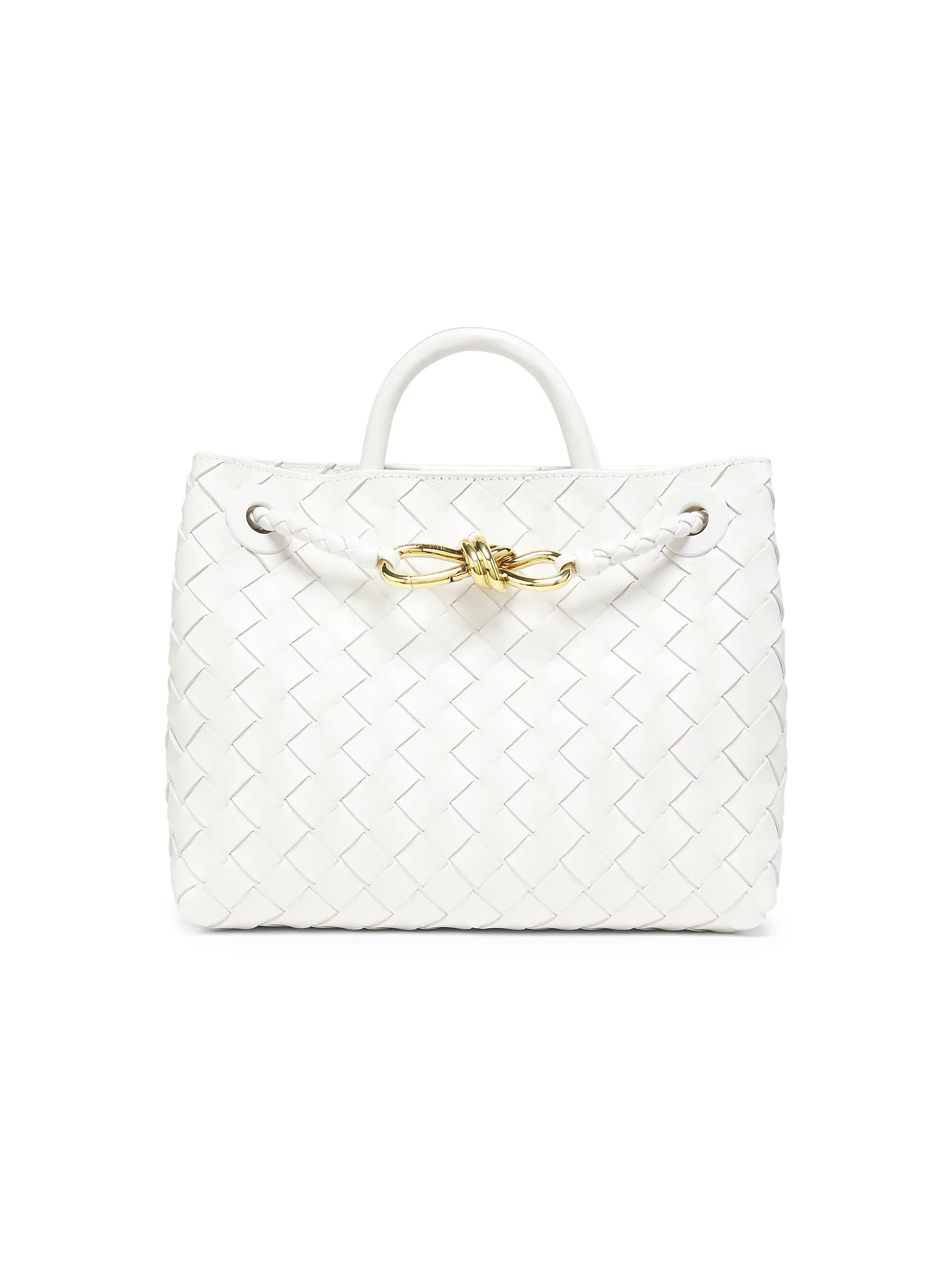 Bottega Veneta Small Andiamo Intrecciato Leather Top-Handle Bag