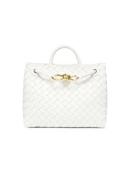 Bottega Veneta Small Andiamo Intrecciato Leather Top-Handle Bag