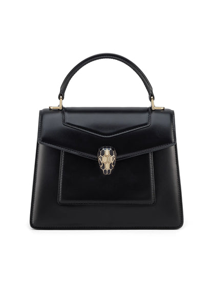 BVLGARI Serpenti Forever Leather Top Handle Bag