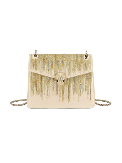BVLGARI Serpenti Forever Embellished Leather Shoulder Bag
