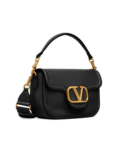 Valentino Garavani Alltime Grainy Calfskin Shoulder Bag