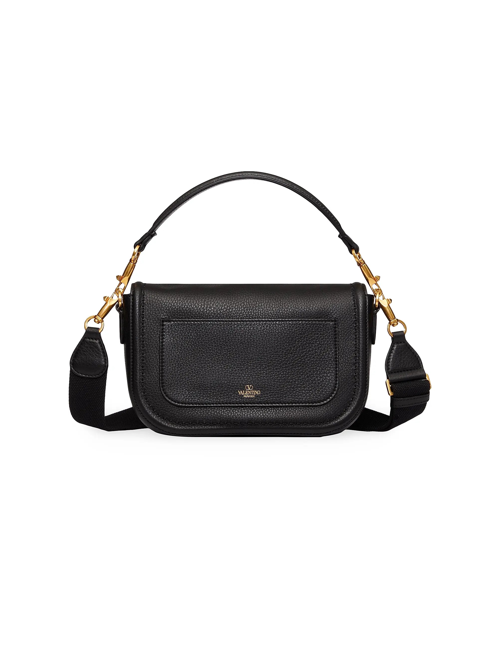 Valentino Garavani Alltime Grainy Calfskin Shoulder Bag
