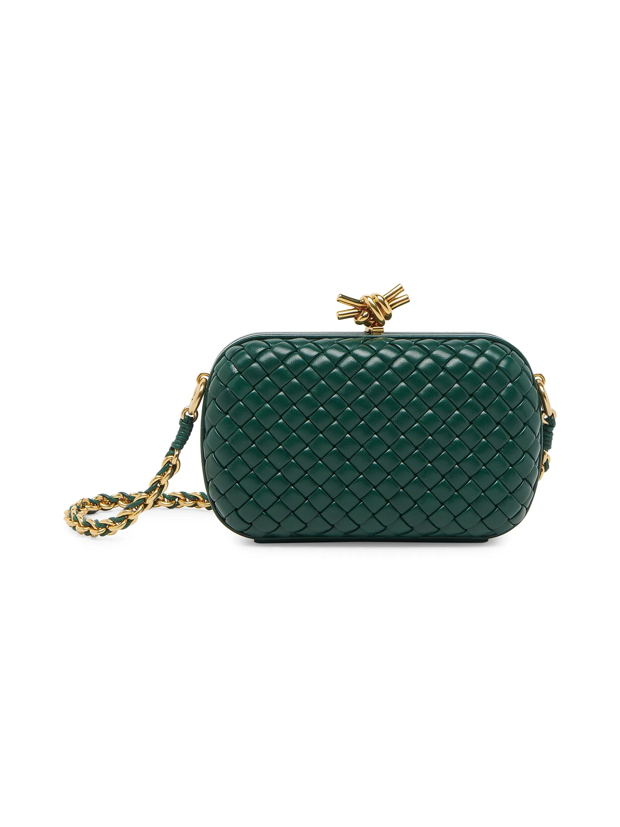 Bottega Veneta Knot Padded Intreccio Leather Minaudière