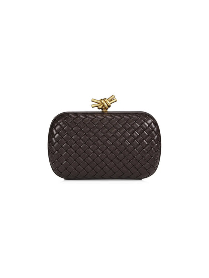 Bottega Veneta Knot Padded Intreccio Leather Minaudière