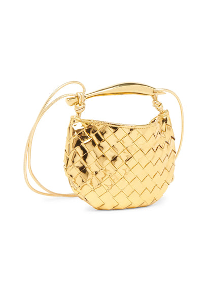 Bottega Veneta Mini Sardine Mirror Leather Top-Handle Bag