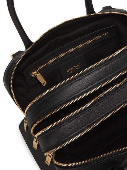 FERRAGAMO Star Leather Top-Handle Bag
