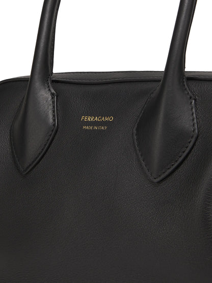 FERRAGAMO Star Leather Top-Handle Bag