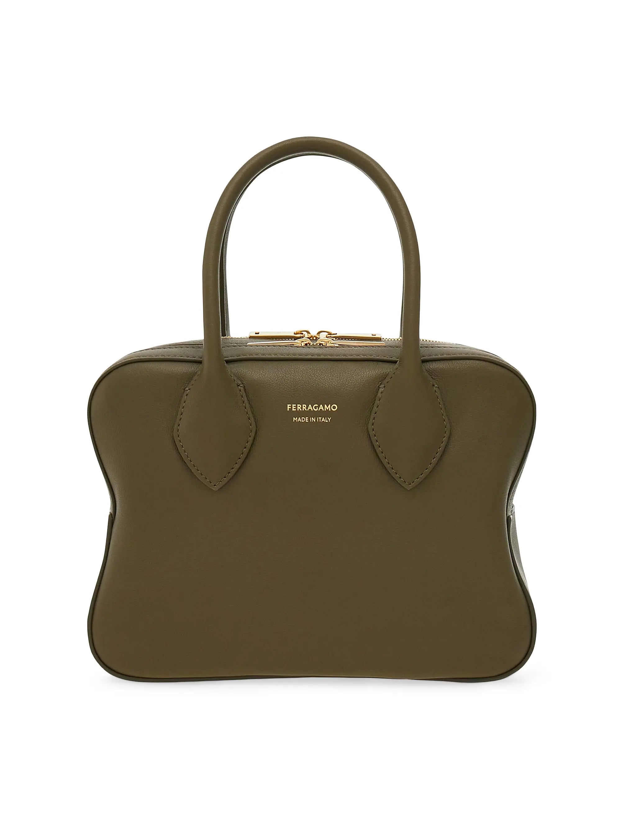 FERRAGAMO Star Leather Top-Handle Bag