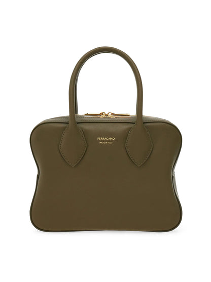 FERRAGAMO Star Leather Top-Handle Bag