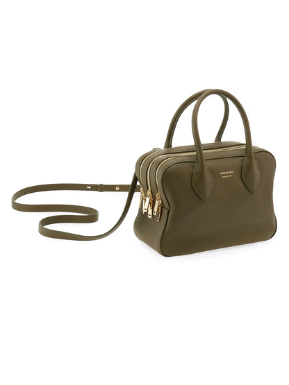 FERRAGAMO Star Leather Top-Handle Bag