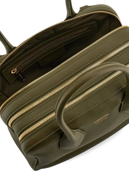 FERRAGAMO Star Leather Top-Handle Bag