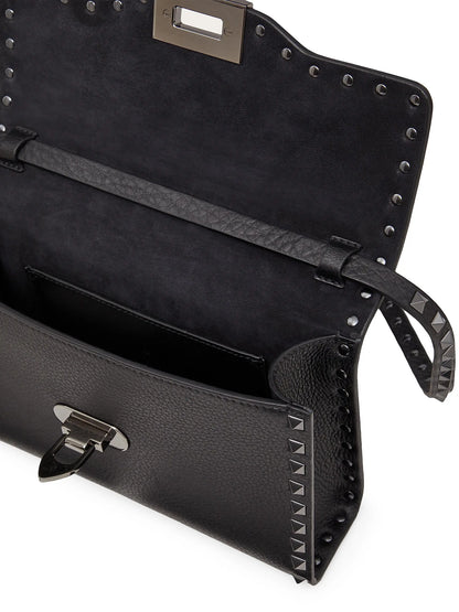 Valentino Garavani Small Rockstud Grainy Calfskin Crossbody Bag