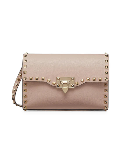 Valentino Garavani Small Rockstud Grainy Calfskin Crossbody Bag
