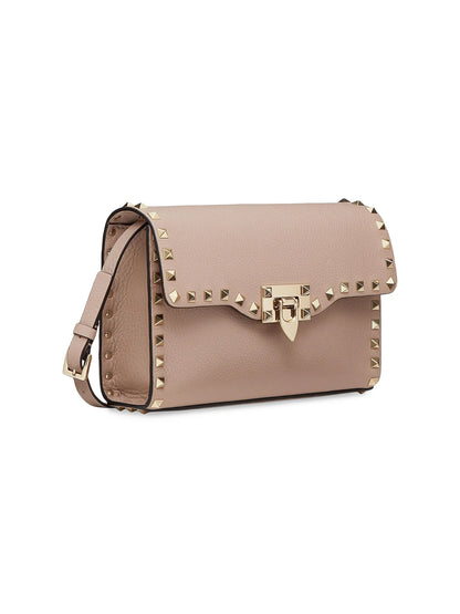 Valentino Garavani Small Rockstud Grainy Calfskin Crossbody Bag