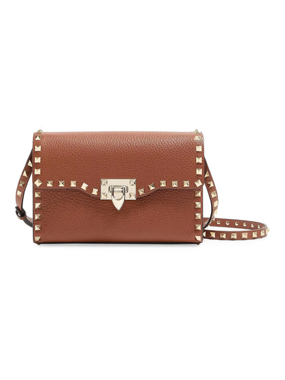 Valentino Garavani Small Rockstud Grainy Calfskin Crossbody Bag