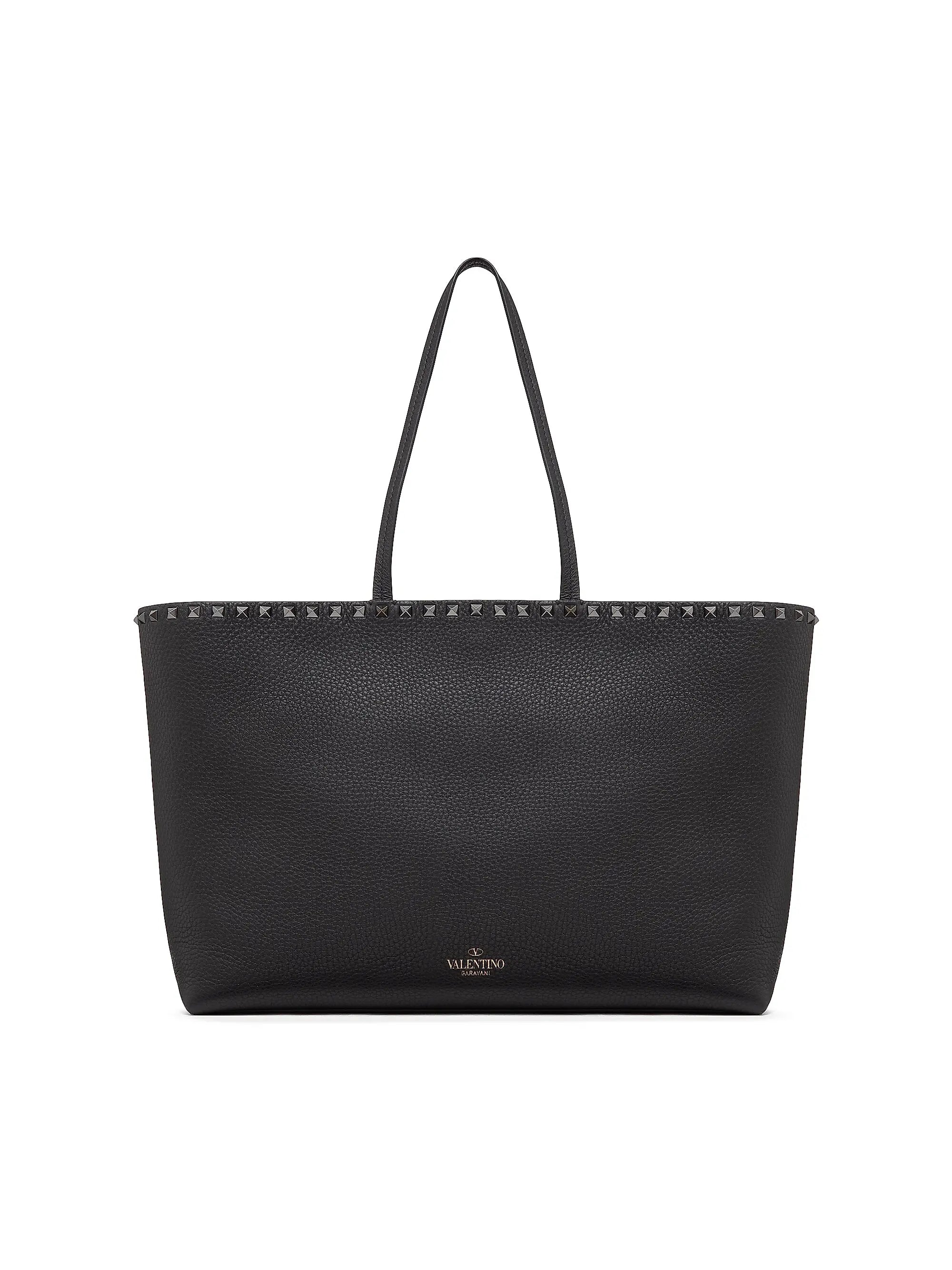 Valentino Garavani Rockstud Grainy Calfskin Tote Bag