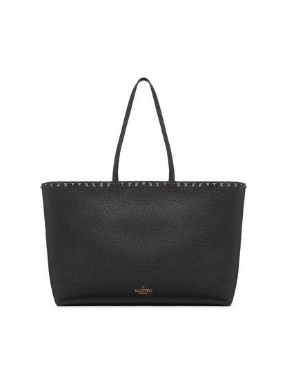 Valentino Garavani Rockstud Grainy Calfskin Tote Bag