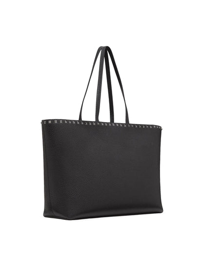 Valentino Garavani Rockstud Grainy Calfskin Tote Bag