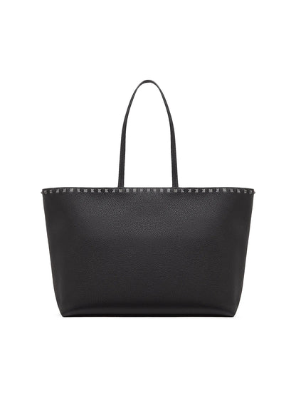 Valentino Garavani Rockstud Grainy Calfskin Tote Bag