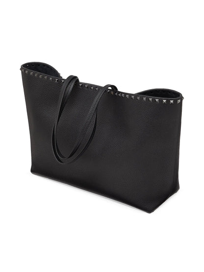 Valentino Garavani Rockstud Grainy Calfskin Tote Bag