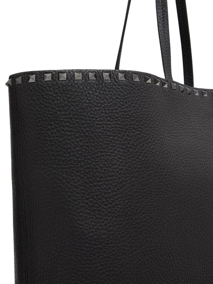 Valentino Garavani Rockstud Grainy Calfskin Tote Bag