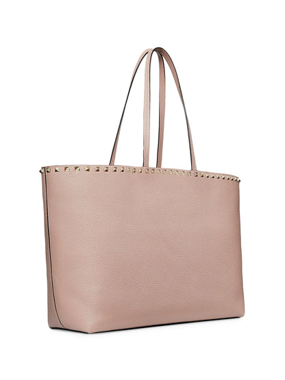Valentino Garavani Rockstud Grainy Calfskin Tote Bag
