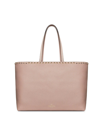 Valentino Garavani Rockstud Grainy Calfskin Tote Bag