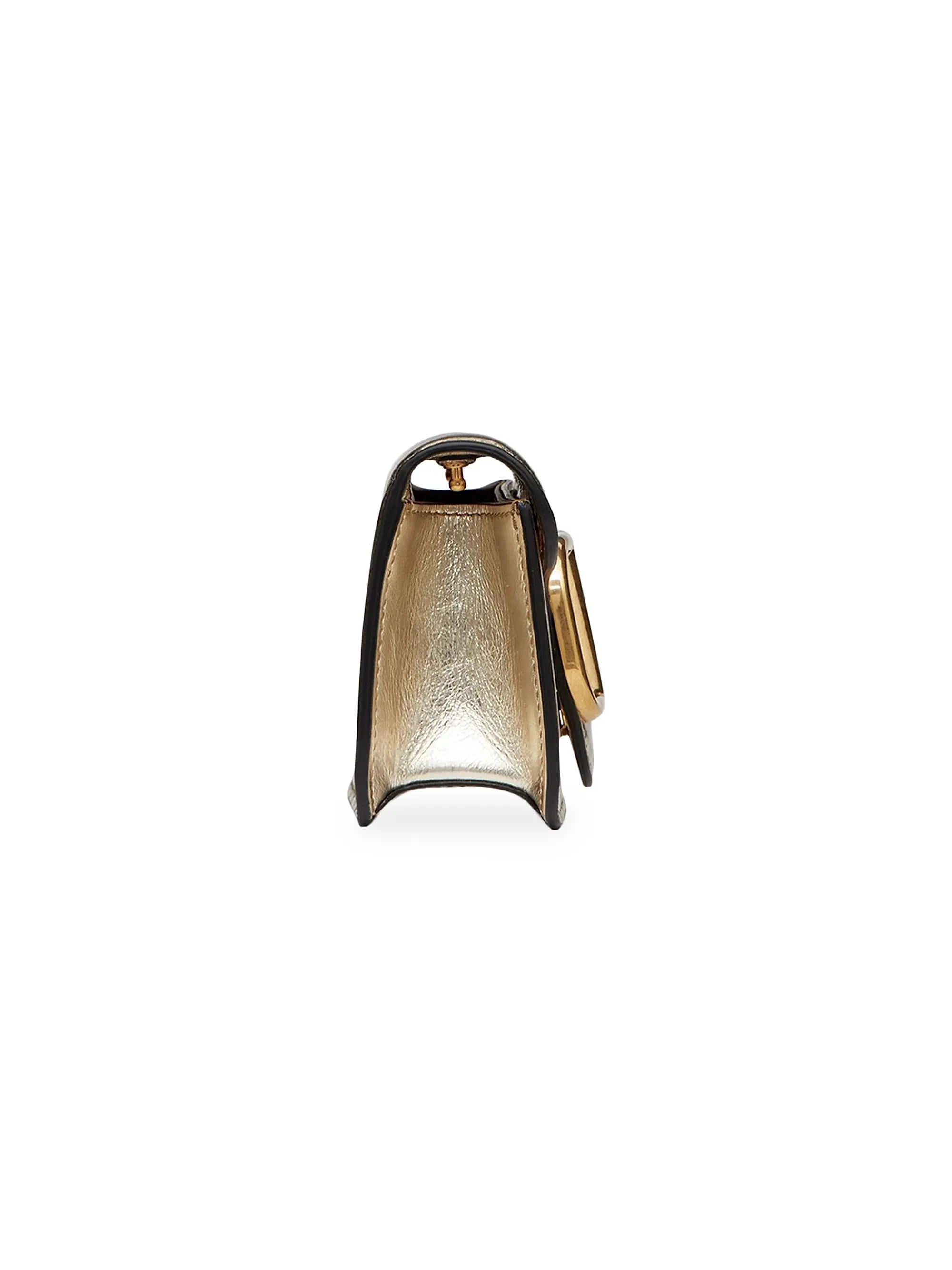 Valentino Garavani Small Locò Metallic Calfskin Bag