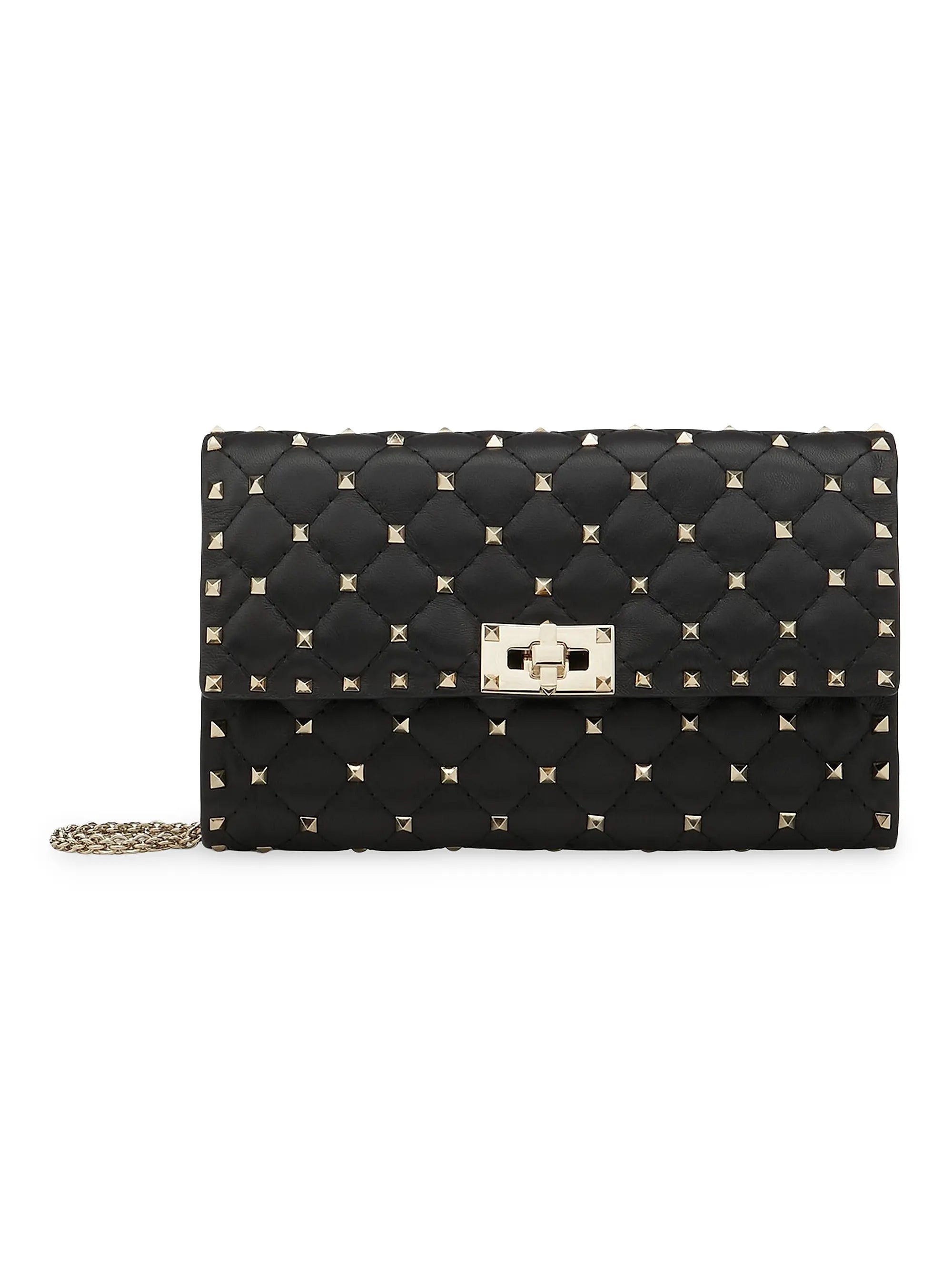 Valentino Garavani Rockstud Spike Nappa Leather Crossbody Clutch Bag