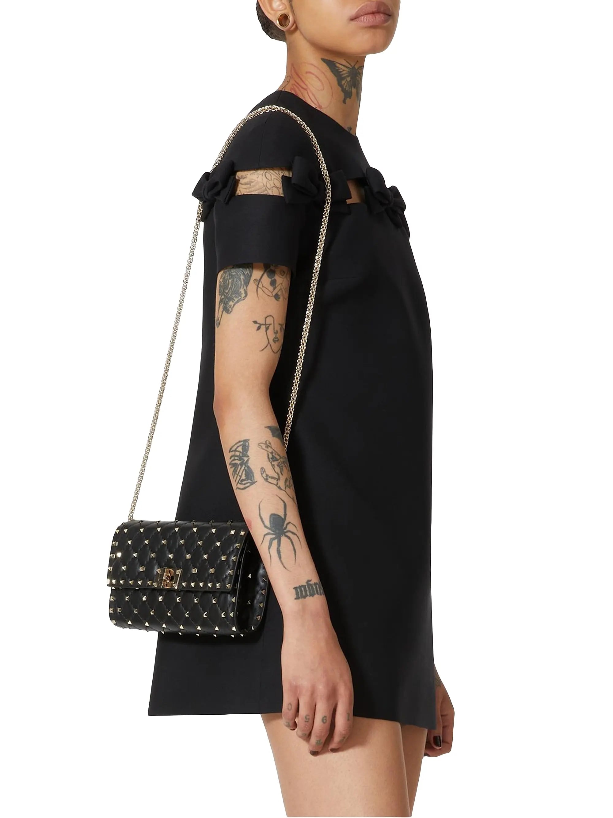Valentino Garavani Rockstud Spike Nappa Leather Crossbody Clutch Bag