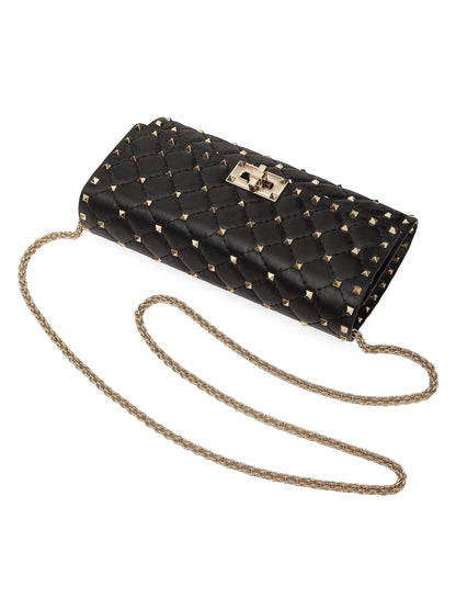Valentino Garavani Rockstud Spike Nappa Leather Crossbody Clutch Bag