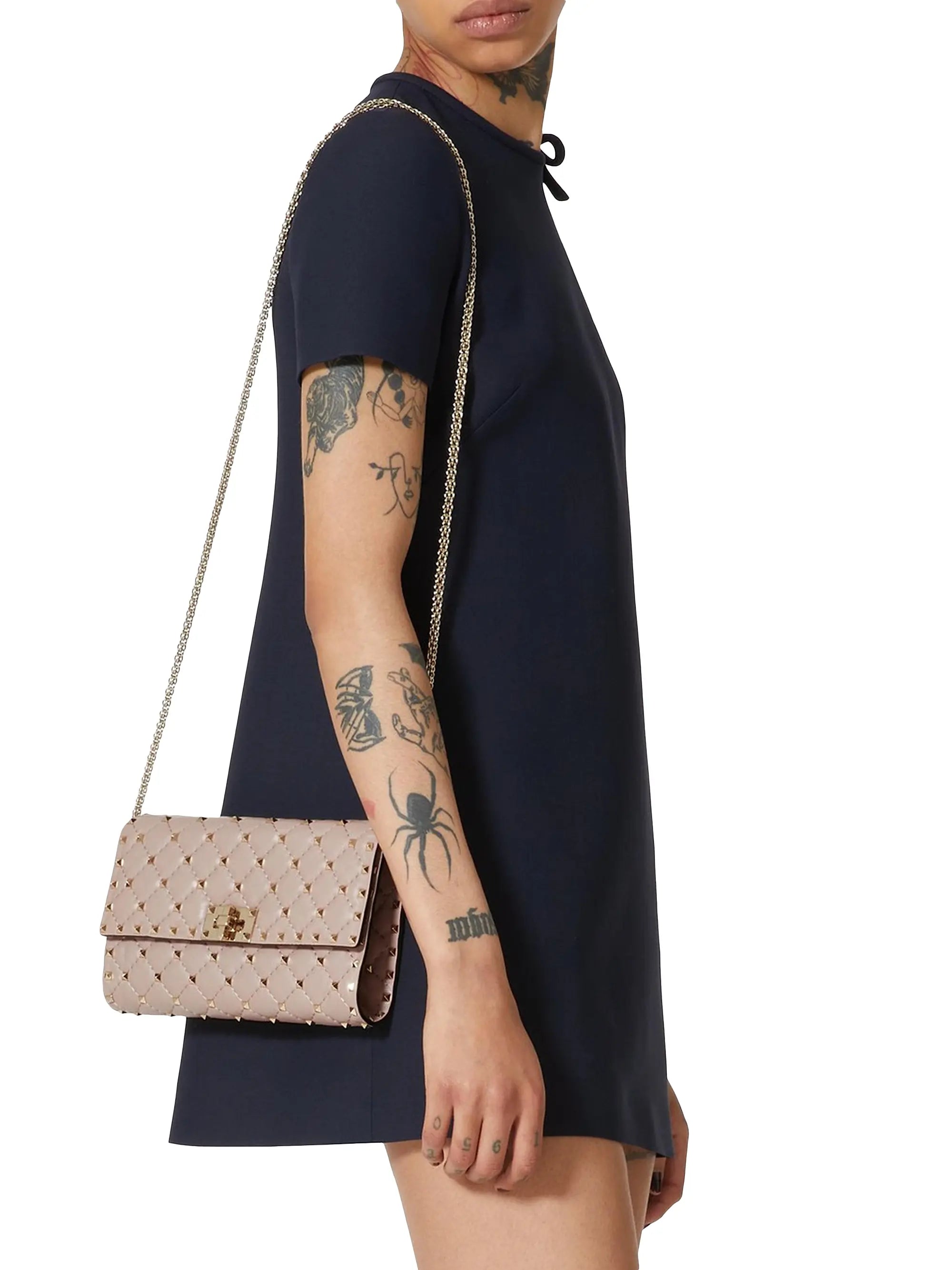 Valentino Garavani Rockstud Spike Nappa Leather Crossbody Clutch Bag