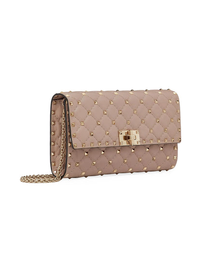 Valentino Garavani Rockstud Spike Nappa Leather Crossbody Clutch Bag