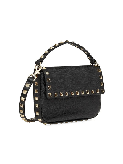 Valentino Garavani Rockstud Grainy Calfskin Pouch