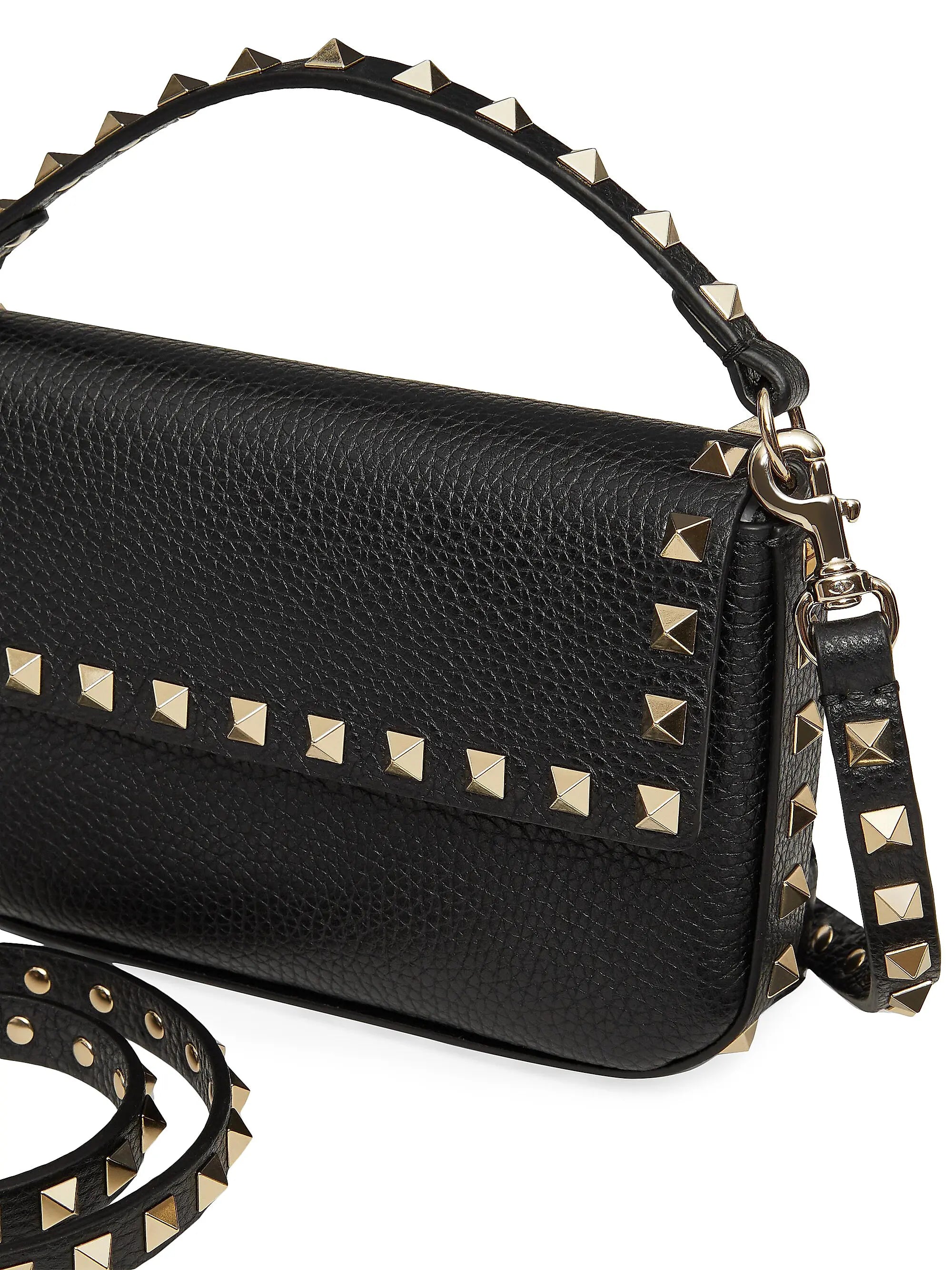 Valentino Garavani Rockstud Grainy Calfskin Pouch