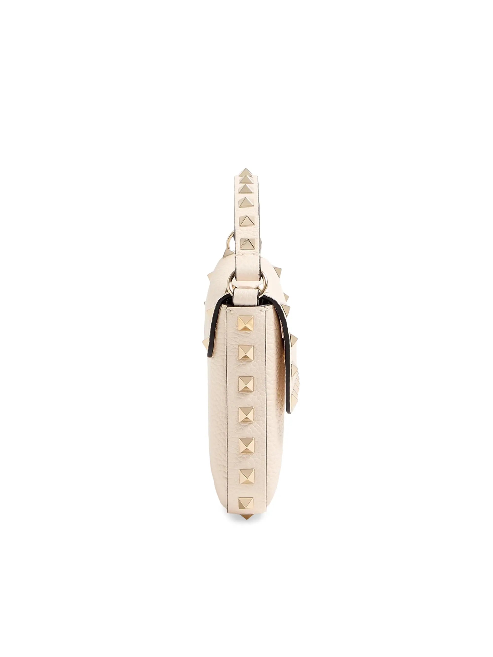 Valentino Garavani Rockstud Grainy Calfskin Pouch