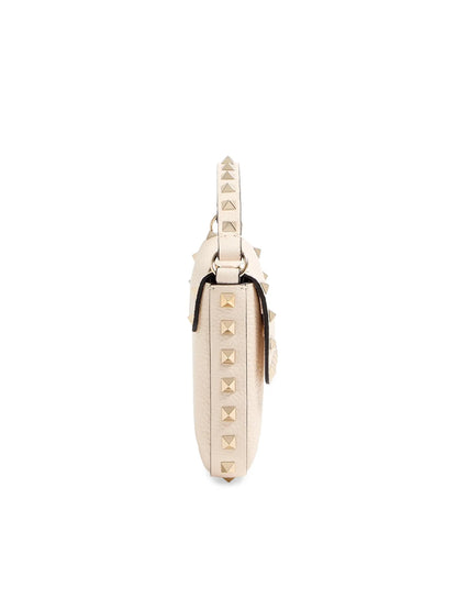 Valentino Garavani Rockstud Grainy Calfskin Pouch
