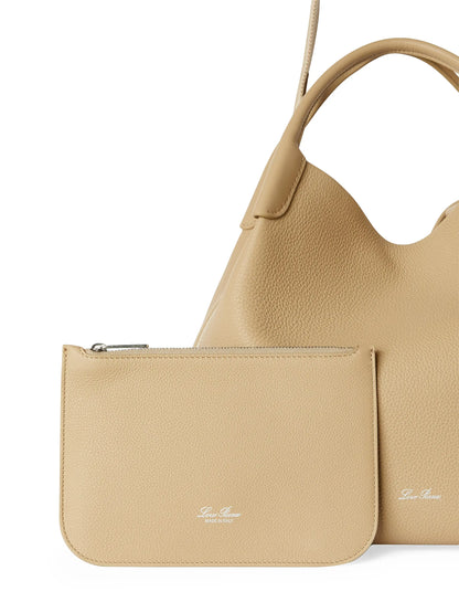 Loro Piana Bale Leather Top Handle Bag