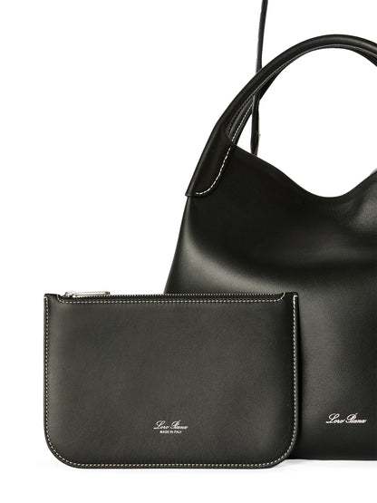 Loro Piana Bale Large Rounded Leather Bag