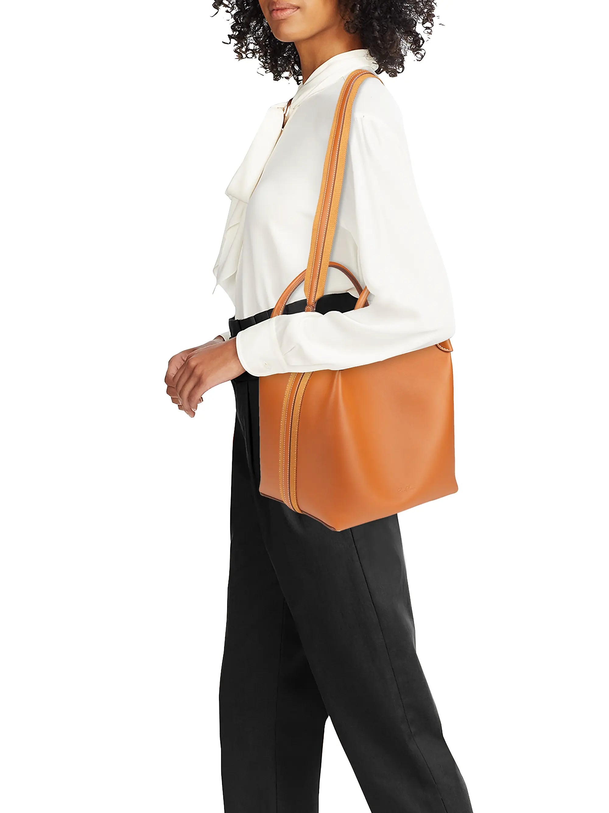 Loro Piana Bale Large Rounded Leather Bag
