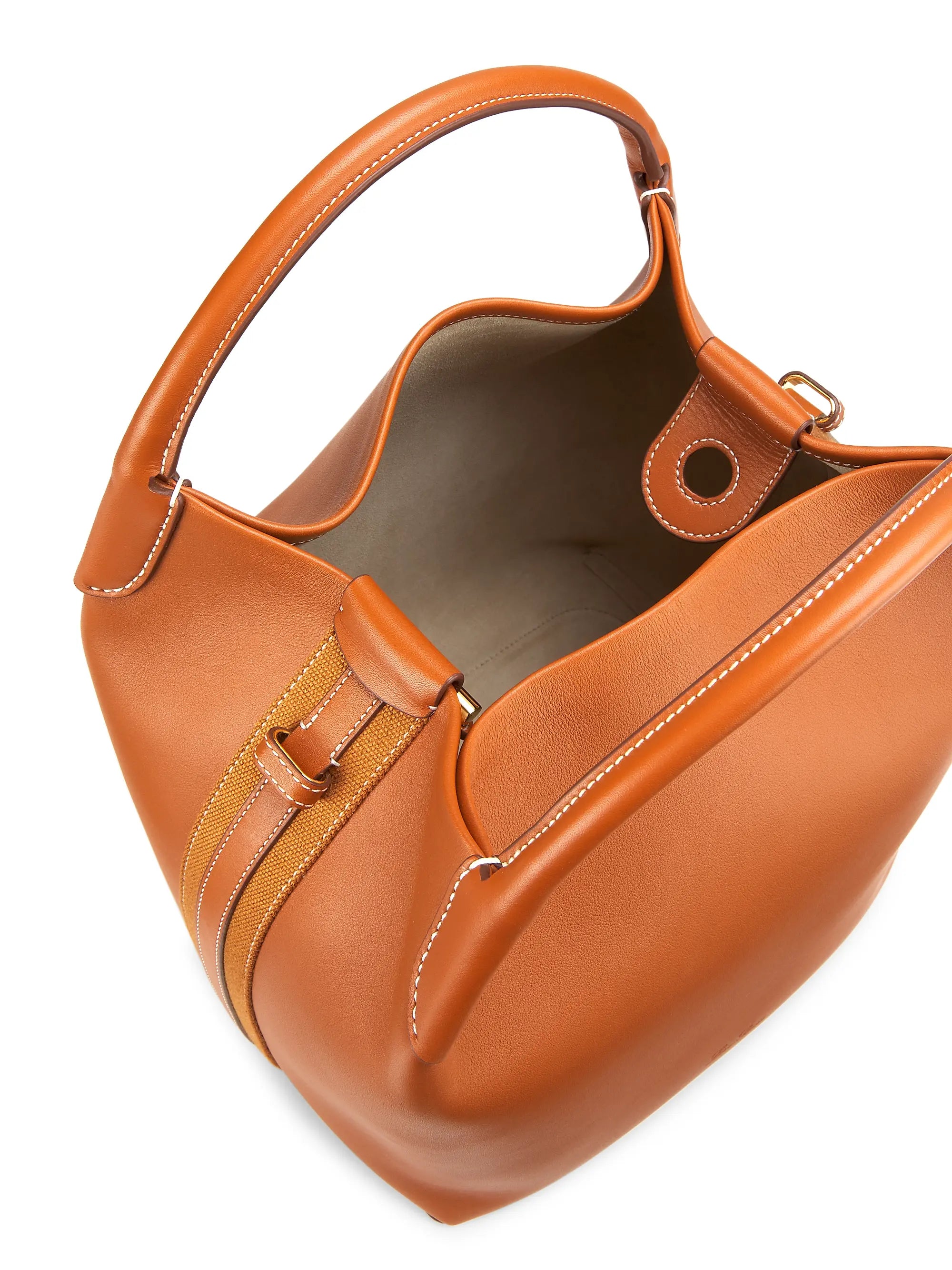 Loro Piana Bale Large Rounded Leather Bag