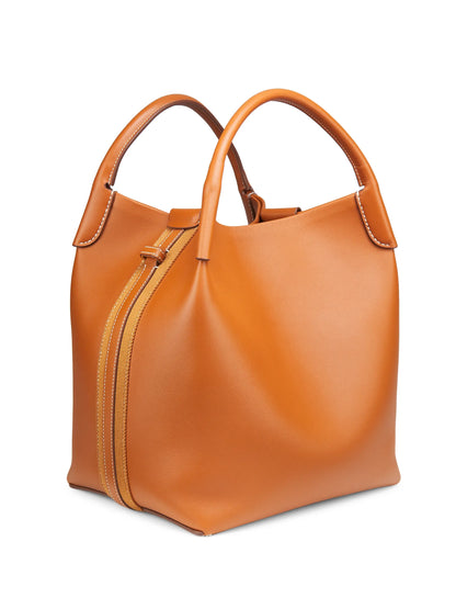 Loro Piana Bale Large Rounded Leather Bag