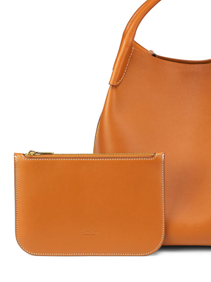 Loro Piana Bale Large Rounded Leather Bag