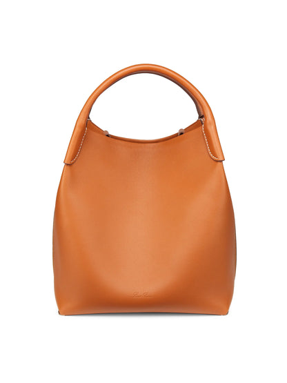 Loro Piana Bale Large Rounded Leather Bag