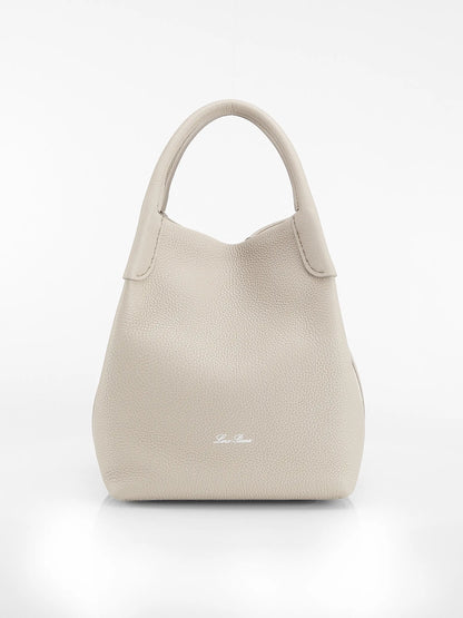 Loro Piana Bale Leather Top Handle Bag