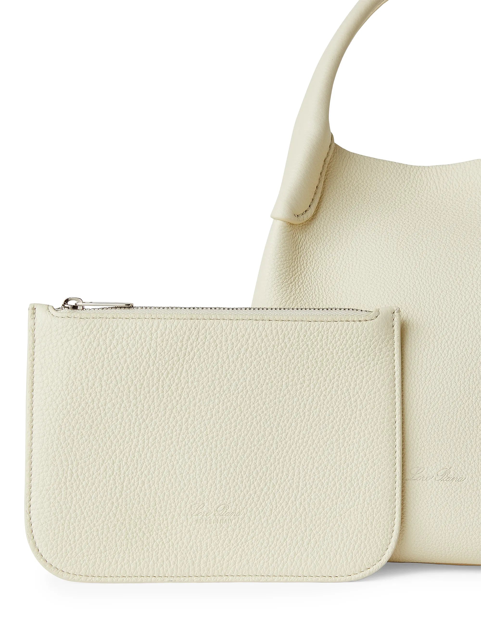 Loro Piana Bale Leather Top Handle Bag